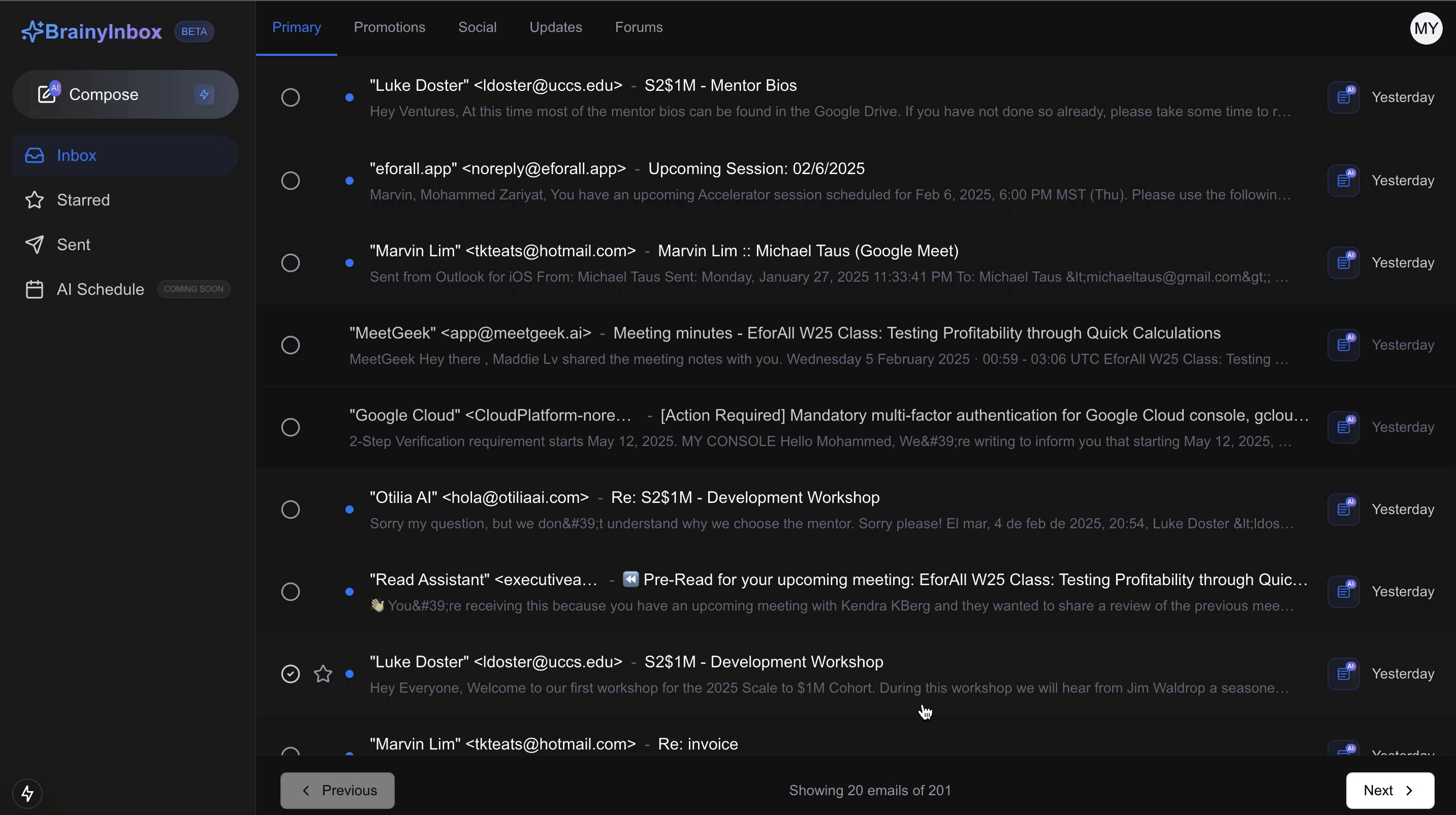 AI Email Writing Preview